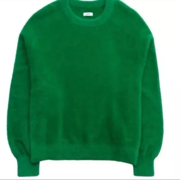 NWOT Aerie Flurry Crew Neck Super Soft Pullover Sweater  Kelly Green Medium - Picture 1 of 7
